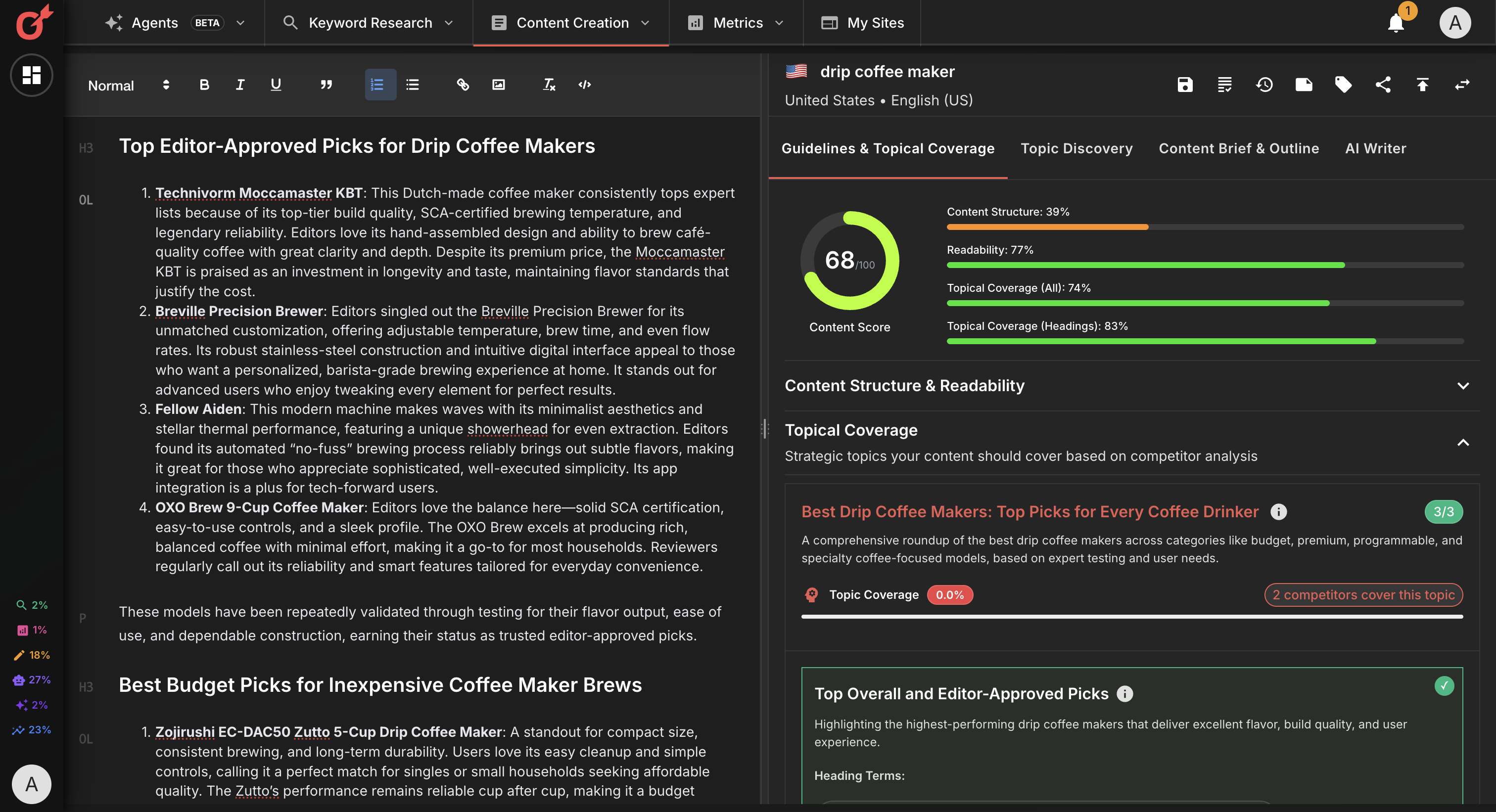 KWHero Content Analysis System